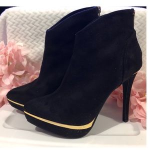 Flag J Faux Suede Booties